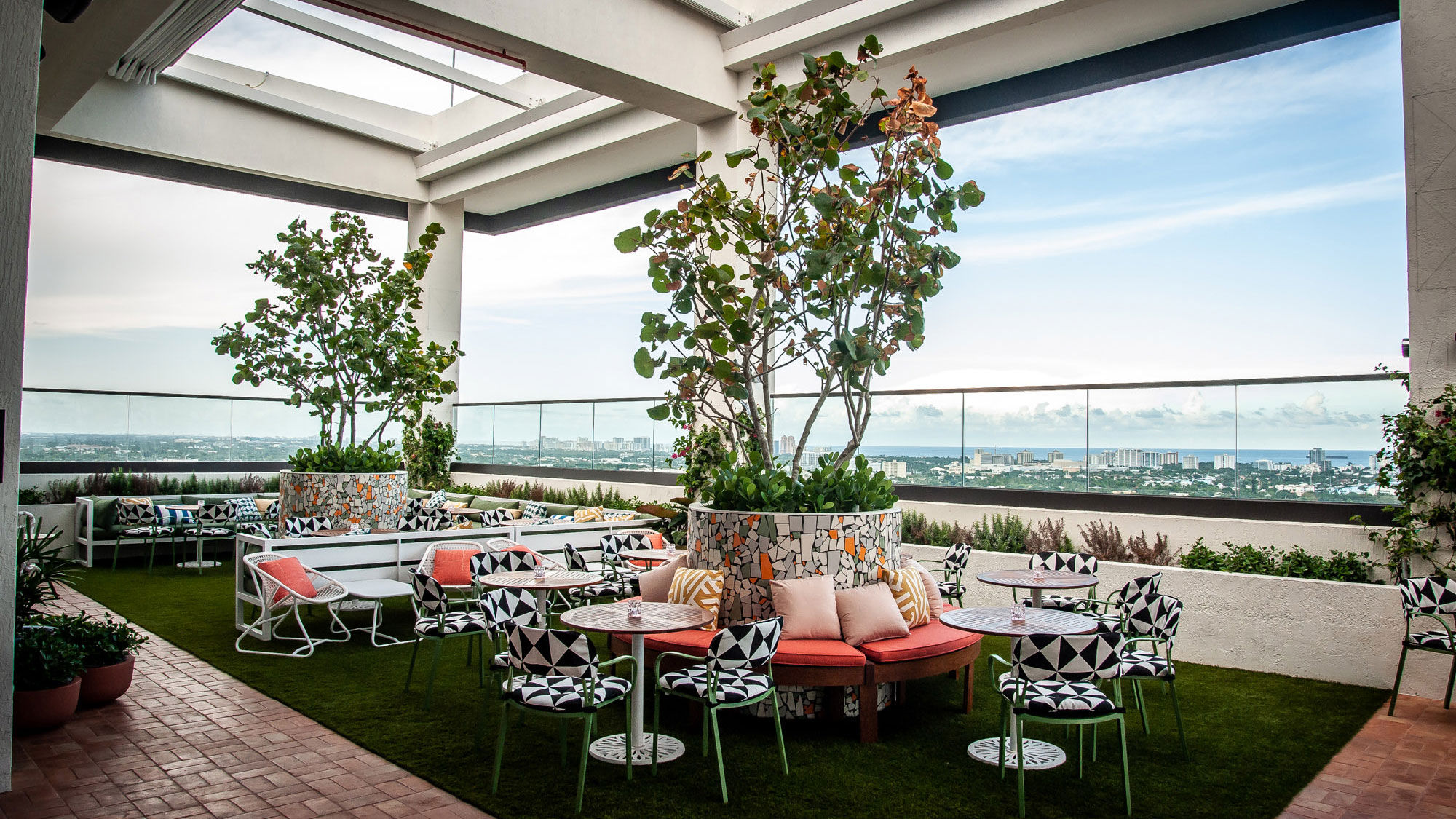 The Sparrow's patio on the 25th floor of the Dalmar Hotel in Ft. Lauderdale.