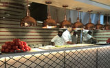 Chefs make preparations for the evening service at the Cucina del Capitano Italian restaurant.