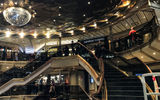 The ship still keeps its original "global" theme in small touches, such as on the ceiling of the lobby.
