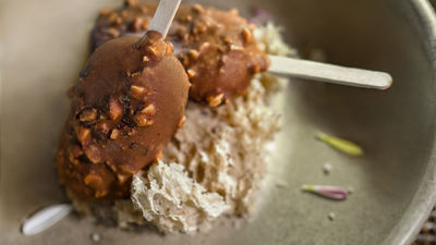 Salty caramel popsicles, among the desserts offered at Dos Catrinas, a new restaurant at the Four Seasons Punta Mita.