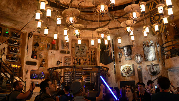 The interior of Dok-Ondar's Den of Antiquities.