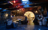 The main hold lounge is one of several areas guests will encounter inside "Millennium Falcon: Smugglers Run."