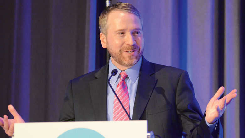 Eben Peck addressing Legislative Day attendees in June 2019 at the Mayflower Hotel in Washington, D.C.