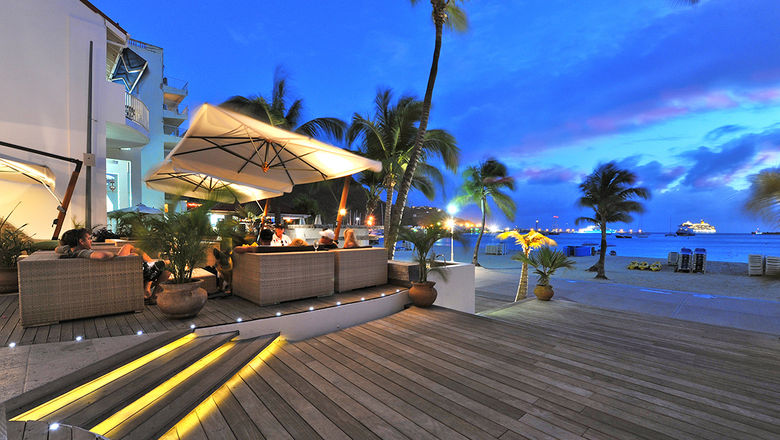 The deck of Holland House in Philipsburg, St. Maarten.