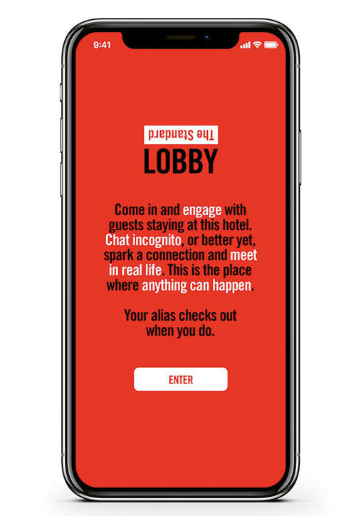Standard's Lobby app promotes in-person connections