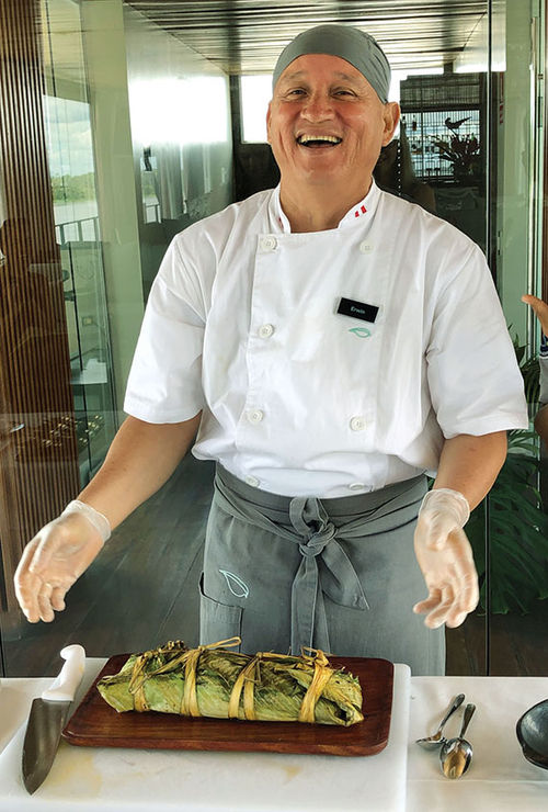 The food onboard the Aria Amazon featured the bounty of the Amazon, from paiche fish to exotic fruits and vegetables.