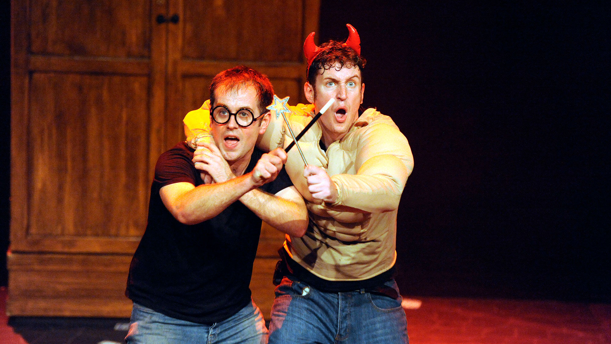 'Potted Potter: The Unauthorized Harry Experience: A Parody by Dan and Jeff" was created by and stars Jefferson Turner, left, and Dan Clarkson.