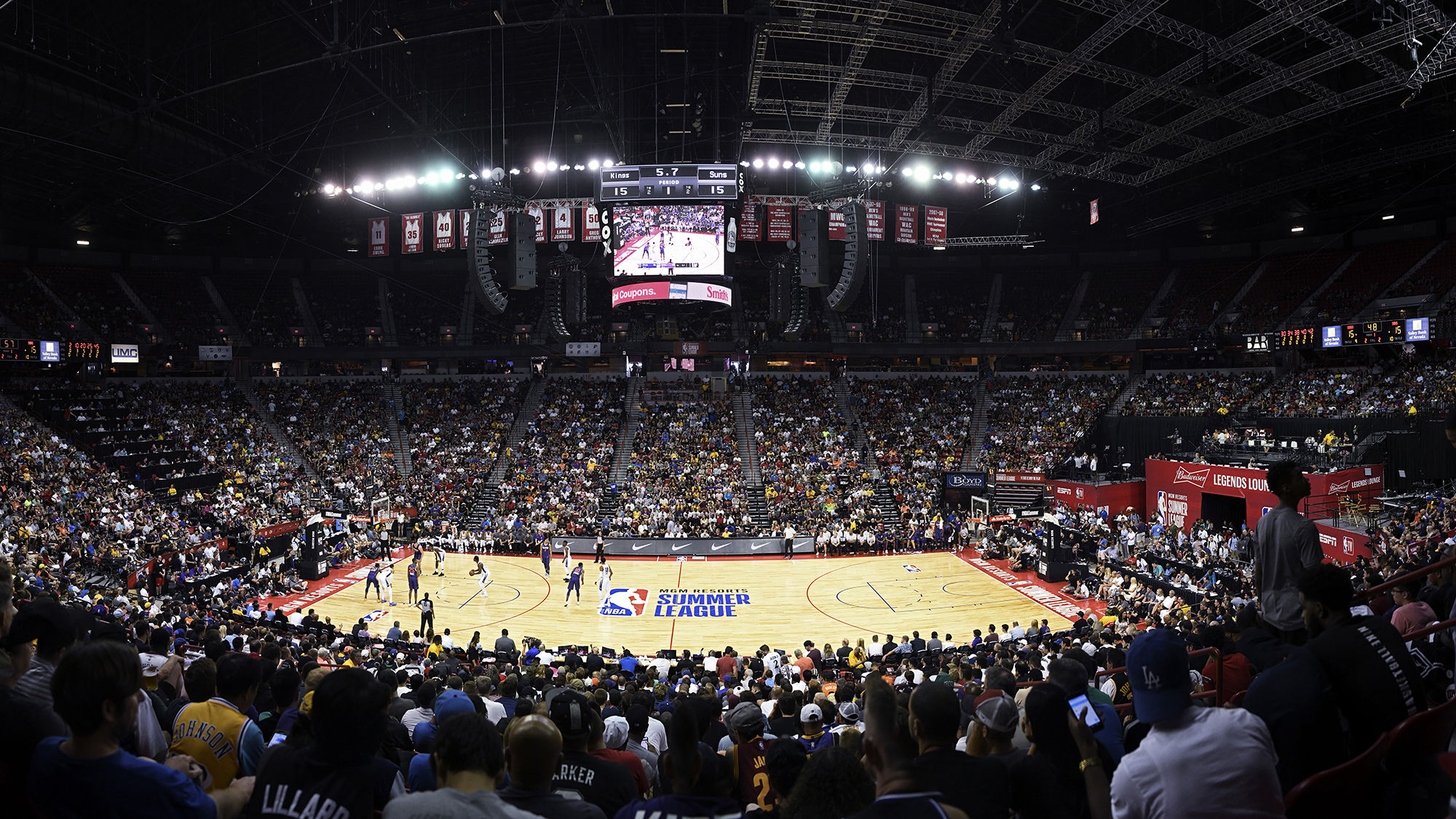 The NBA Summer League features 32 teams playing in two facilities on the UNLV campus.
