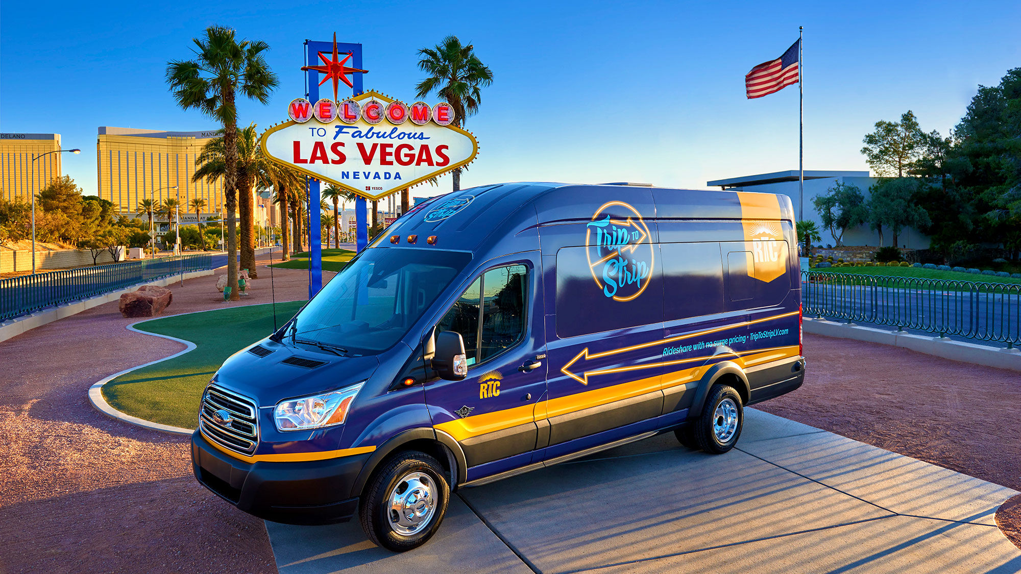 Trip to Strip vans can carry up to 11 passengers and boast complimentary WiFi, USB ports for charging devices and room for luggage.