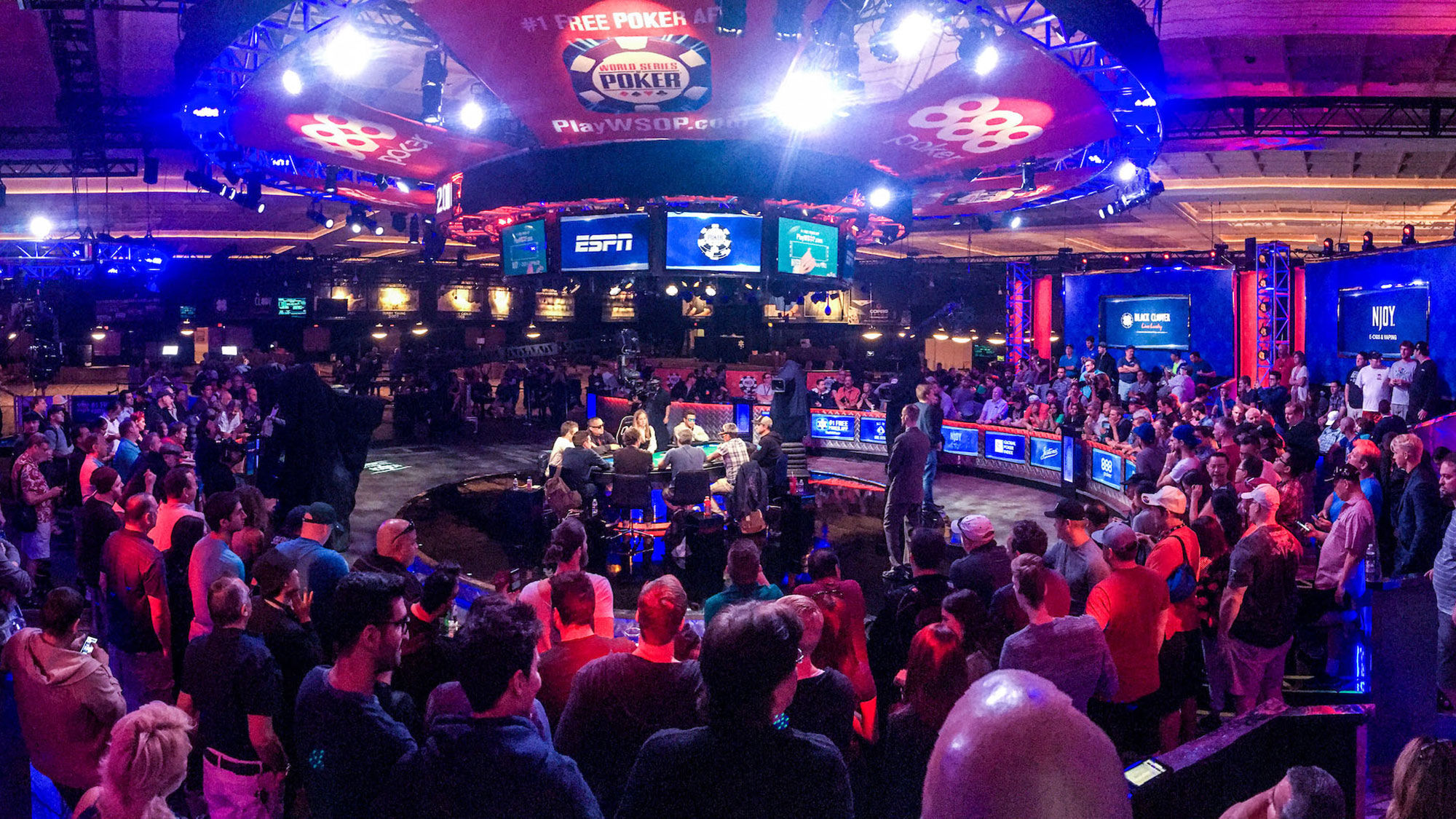 The World Series of Poker attracts thousands of poker players and fans each year.