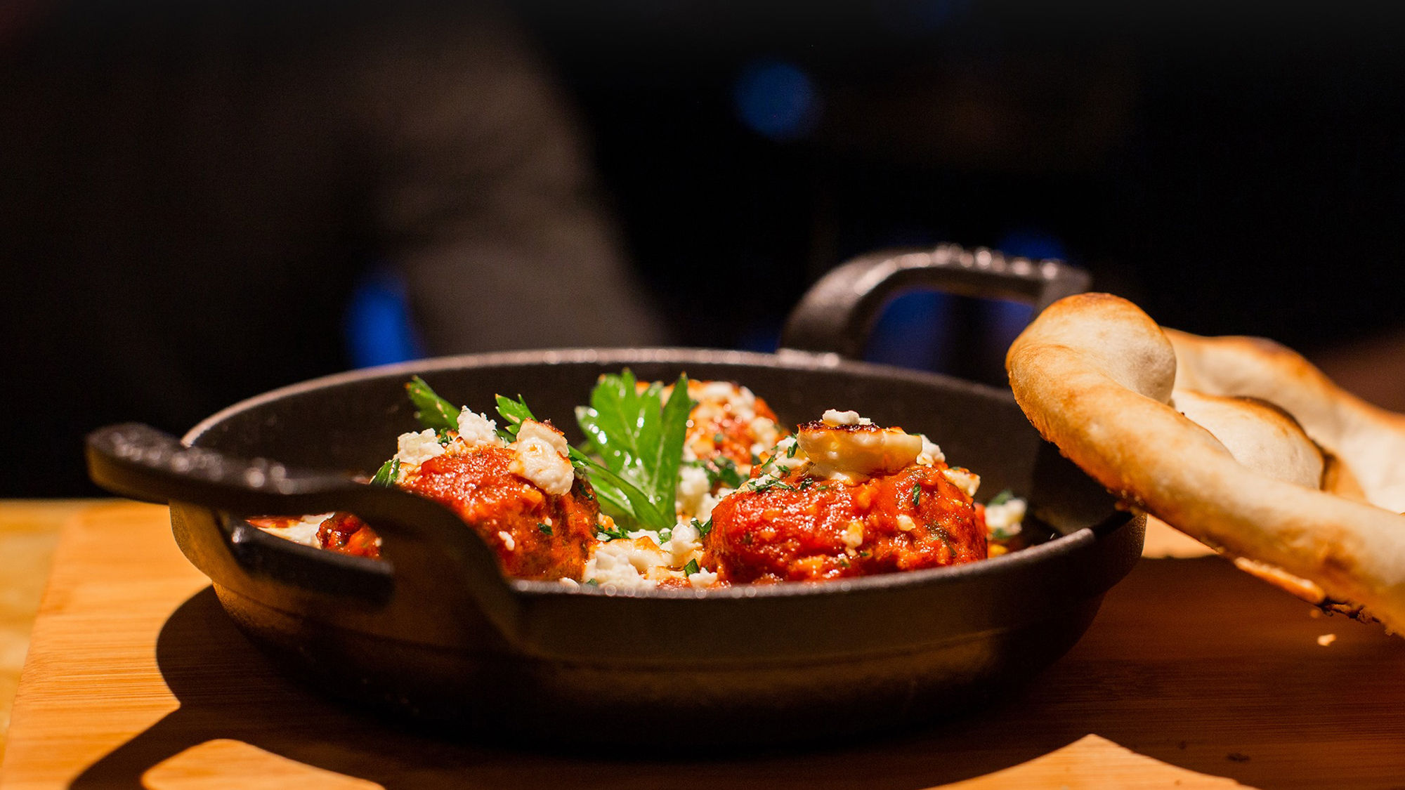 The kofta "meatballs" from TBD, a pop-up restaurant from chef Vikram Garg that will stay open through June 2021.
