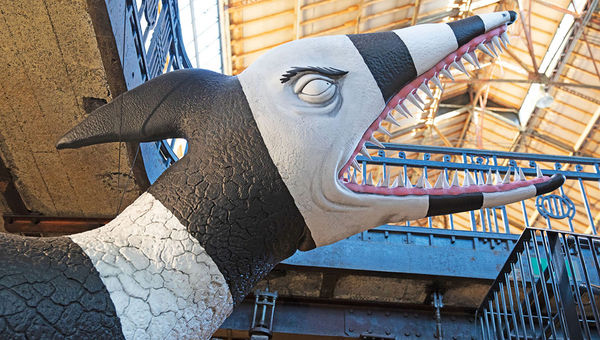 A model of a sandworm that terrorized ghosts in “Beetlejuice” is an example of the large-scale work the Neon Museum will feature in its Tim Burton exhibit. A model of a sandworm that terrorized ghosts in “Beetlejuice” is an example of the large-scale work the Neon Museum will feature in its Tim Burton exhibit.