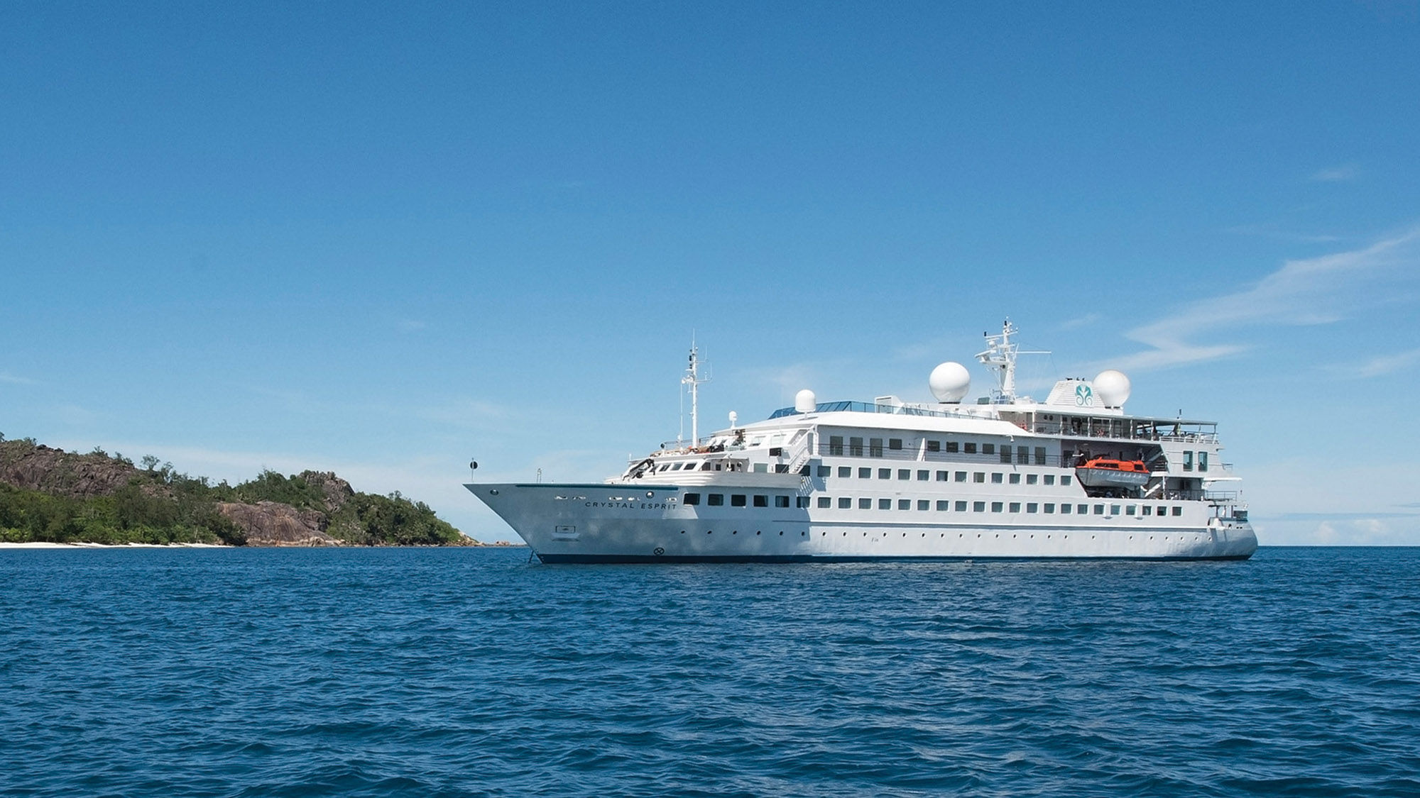 The Crystal Esprit, the line's 62-passenger megayacht which sails in the Seychelles and the Adriatic Sea, draws more youthful passengers than the line's ocean ships.