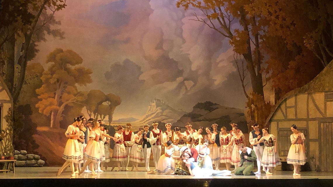 The close of Act 1 of "Giselle" performed by the Ballet Company of the Primorsky Stage at the Mariinsky Theater in St. Petersburg, Russia.