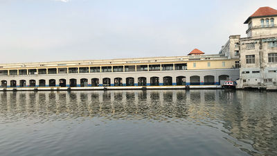 The empty cruise port in Havana.