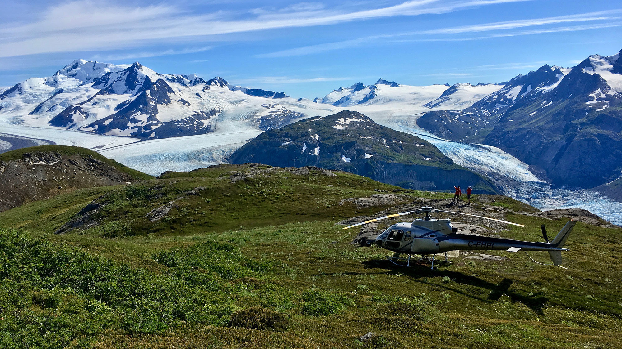 A heli-hiking experience with Alaska Helicopter Tours.