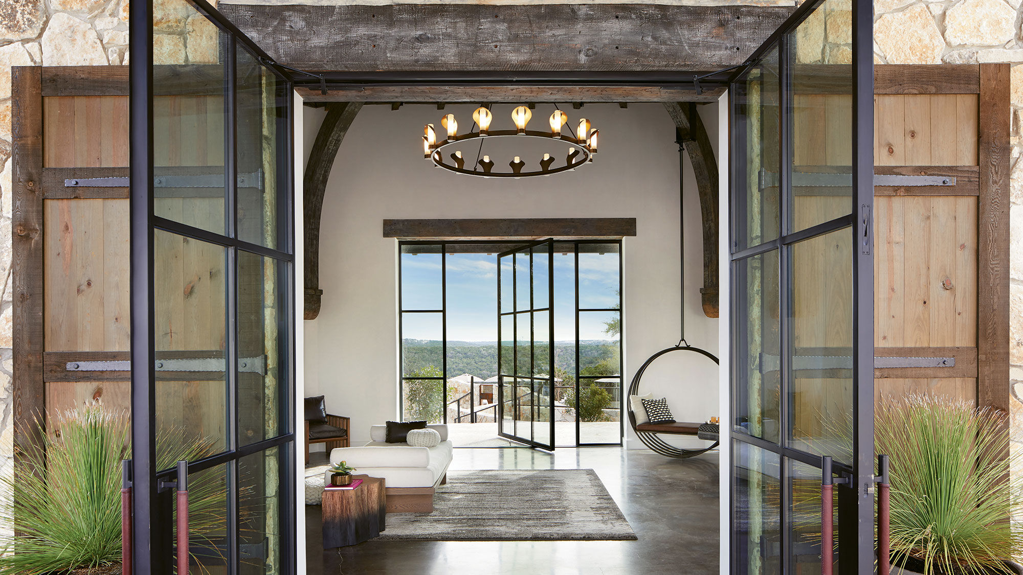The arrival center at the Miraval Austin.