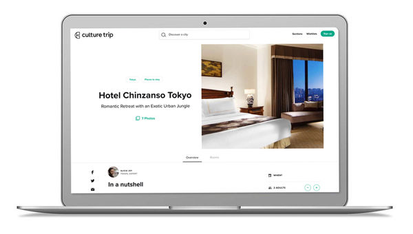 Screen shot of a hotel listing on Culture Trip. Screen shot of a hotel listing on Culture Trip.