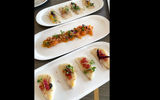 LDV Hospitality's outpost of Scarpetta at Montauk Gurney's serves three kinds of crudo at its popular Sunday brunch.