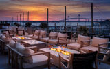 The Sunset Patio at the Gurney's Newport Resort & Marina, which opened in 2017 in a former Hyatt regency.