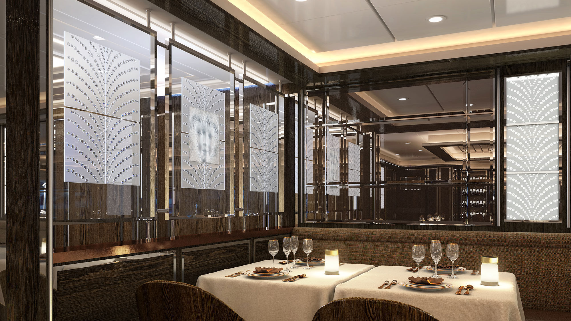 Silversea restaurants to feature Lalique crystal panels