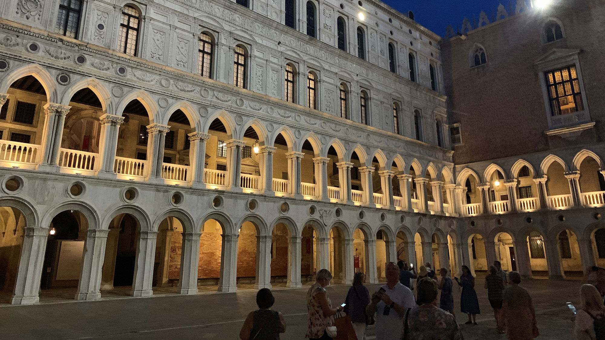 The courtyard of the Doges Palace in St Mark’s square in Venice, where we began our private tour.