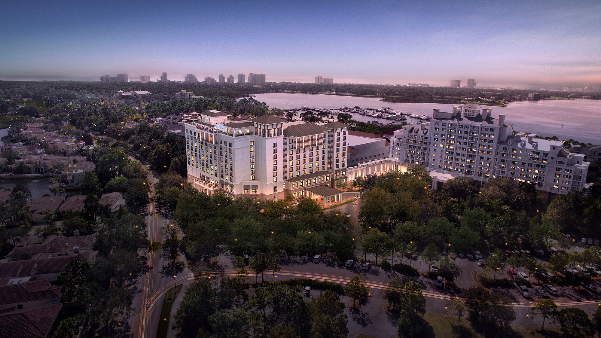 Aerial rendering of the Hotel Effie.