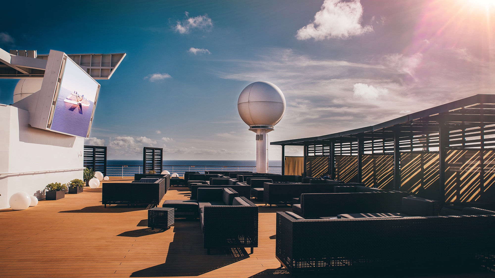 The Rooftop Terrace on the Celebrity Constellation.