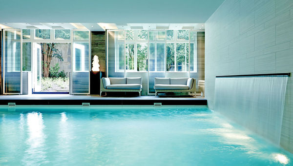 A pool at the hotel’s Guerlain Spa.