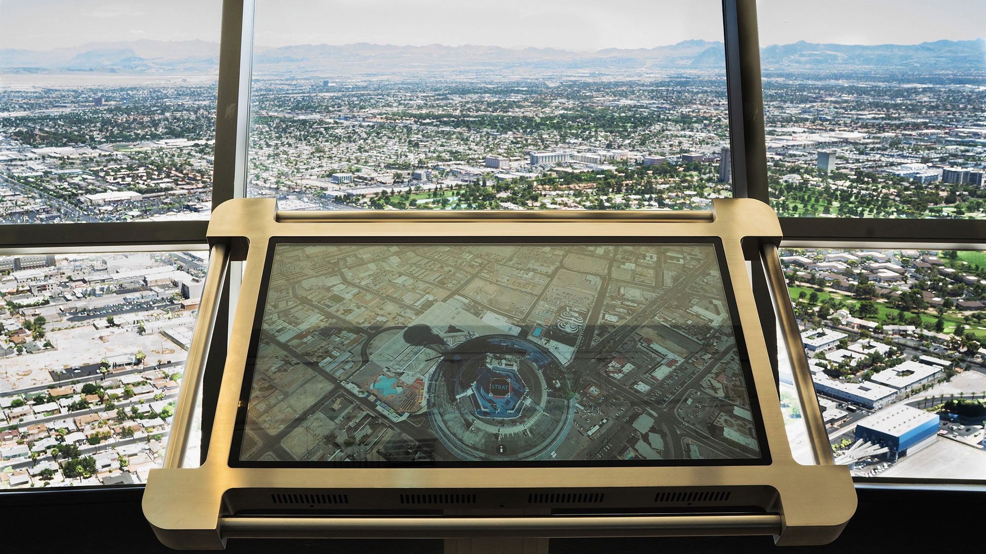 The view from more than 1,000 feet atop the Strat in Las Vegas.