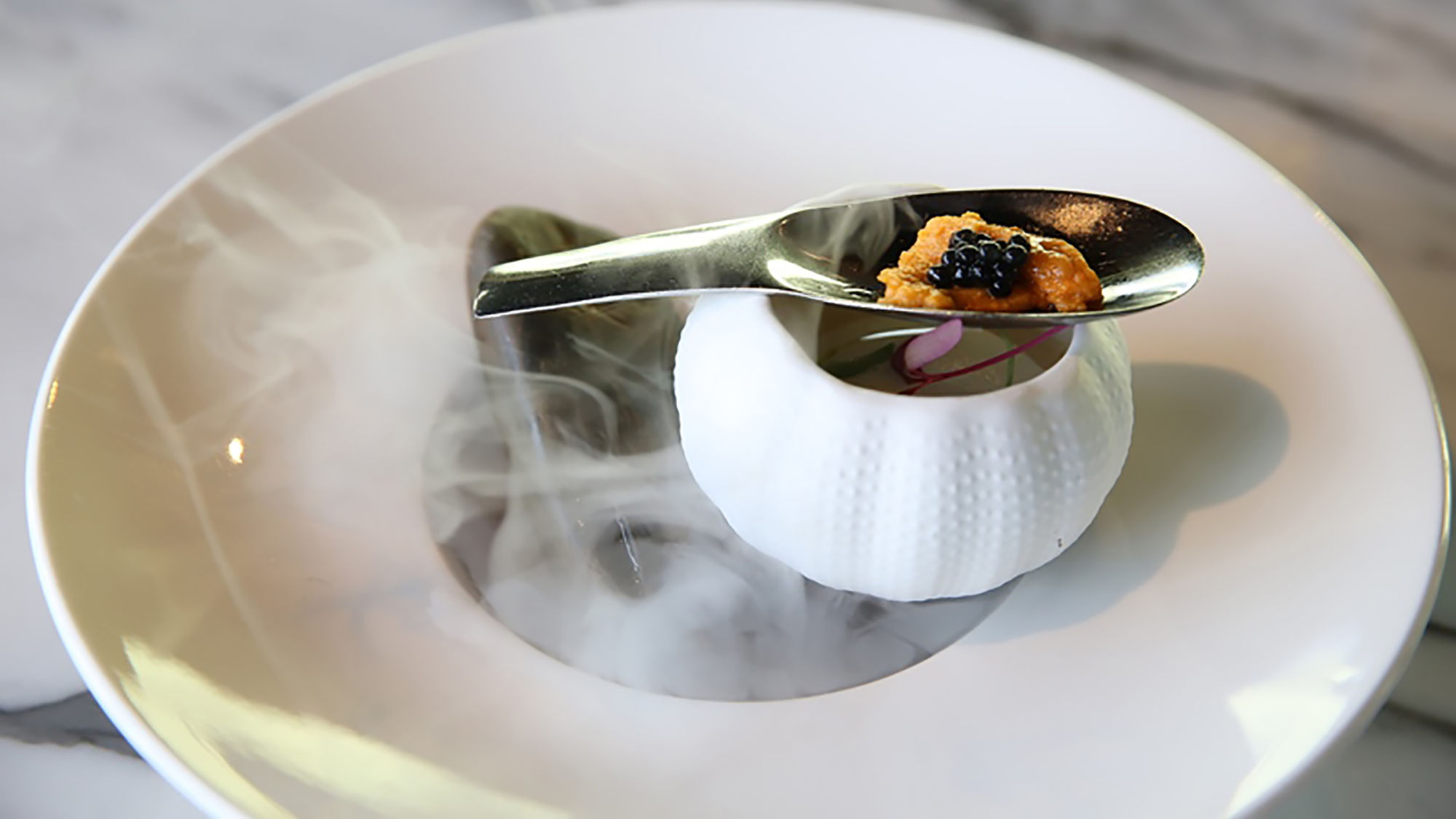A dish designed by Jacques Pourcel, 3-Michelin-star chef at Le Jardin des Sens in Montpellier, France. Pourcel is in the lineup for the Metropole Hanoi's 'Culinary Stars' Week.