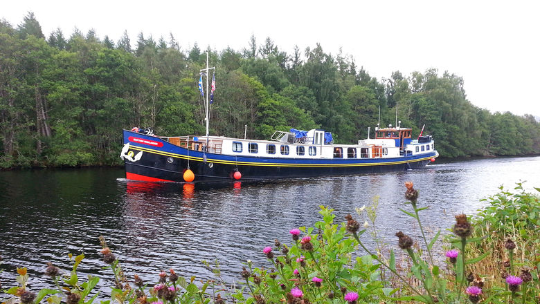 European Waterways' barge the Scottish Highlander, which offers a Whisky Trail cruise.