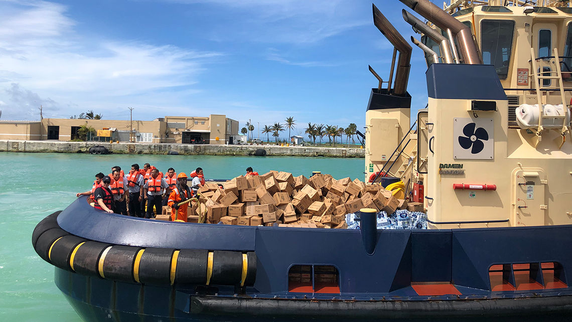 Royal Caribbean International's relief efforts on Grand Bahama Island in September. The island is recovering after a hit by Hurricane Dorian.