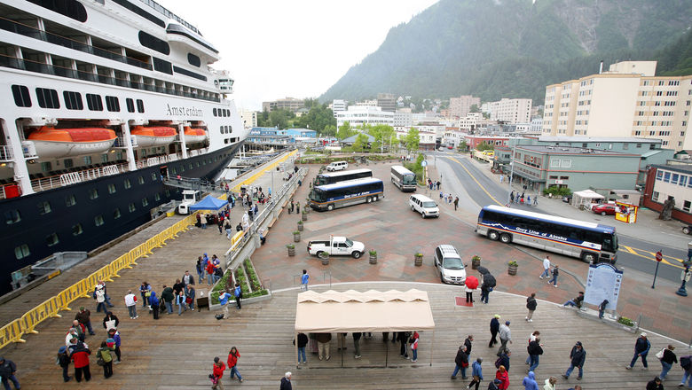 Juneau's cruise port. An estimated 1.3 million cruise passengers are expected to visit Juneau this season.