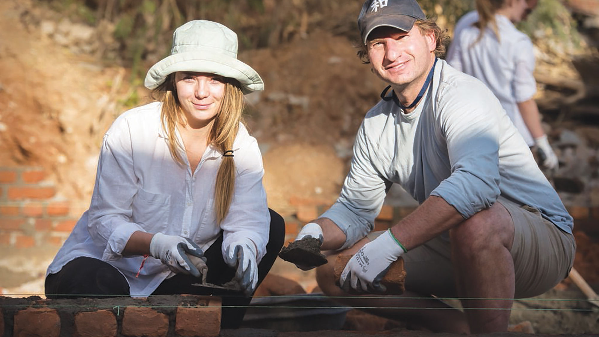 Volunteers with Me to We work on infrastructure development in the Amazonian rainforest in Ecuador.