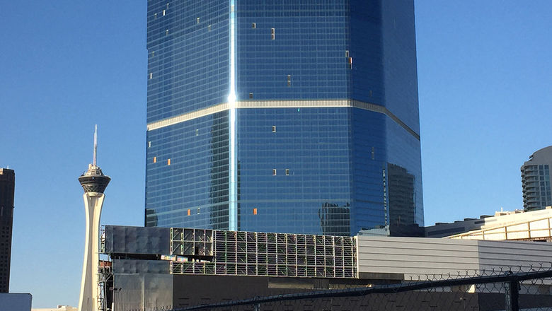 The project as it appeared in 2019, when it was known as the Drew Las Vegas. Now known as the JW Marriott Las Vegas Blvd, it is expected to open in 2023.