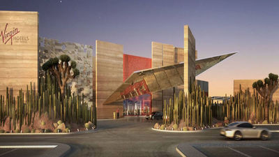 A rendering of the Virgin Hotels Las Vegas.