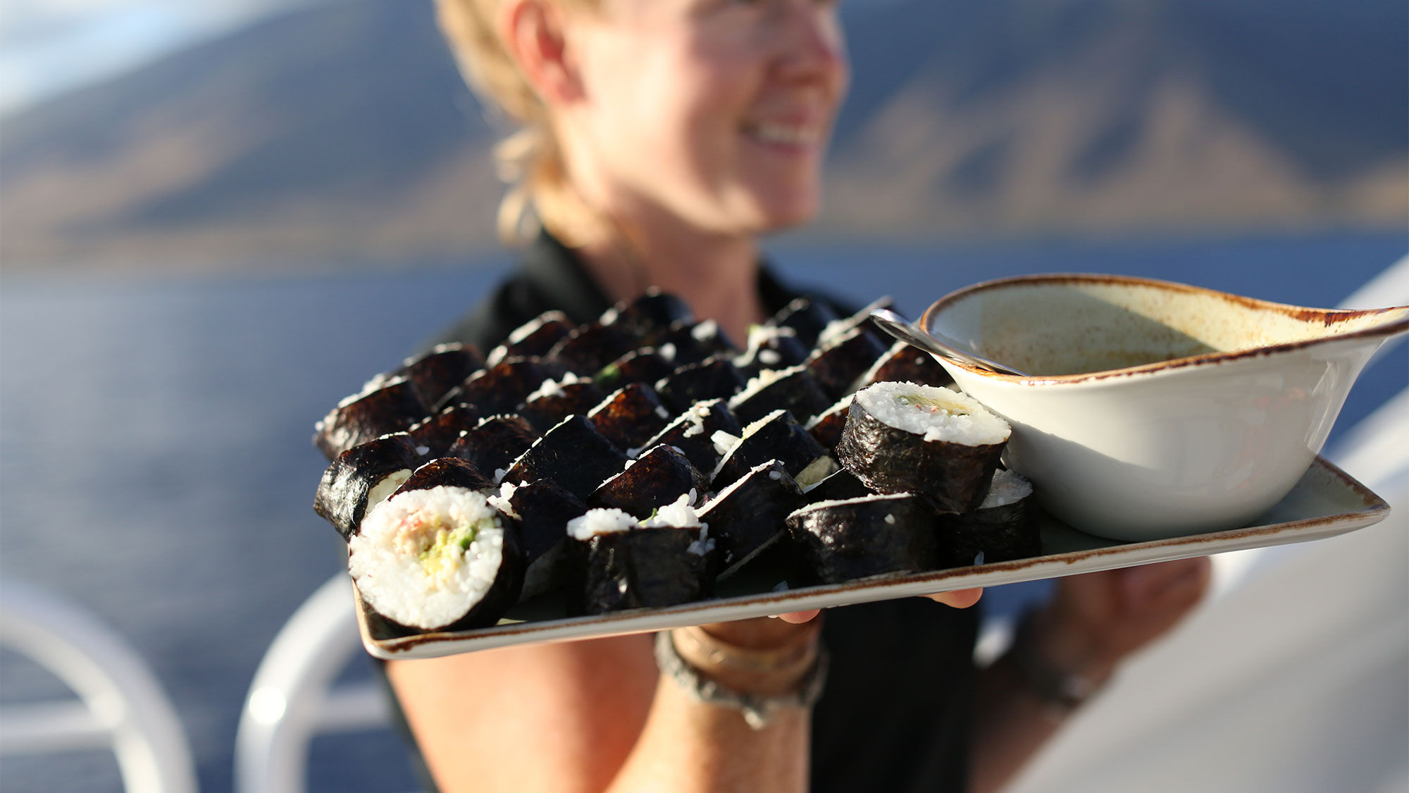 Pacific Whale Foundation's tour arm PacWhale Eco-Adventures is now operating a Sustainable Sushi at Sea educational sunset cruise.