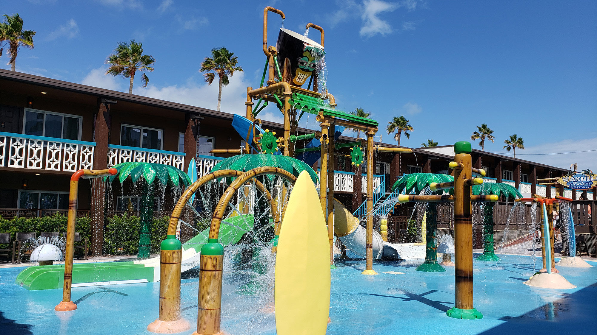 The new Tiki-themed splash pad is a kid's dream come true at Westgate Cocoa Beach.