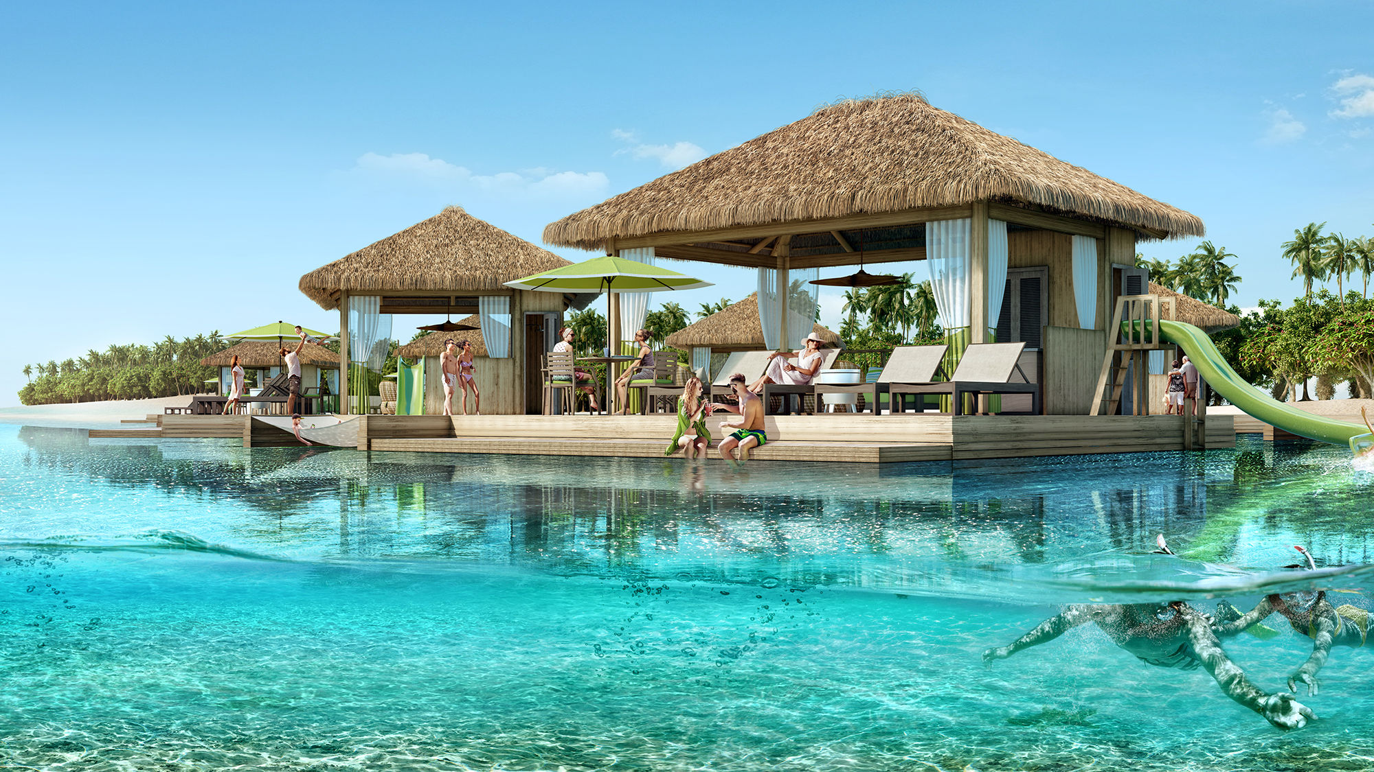 The Coco Beach Club will have floating cabanas.