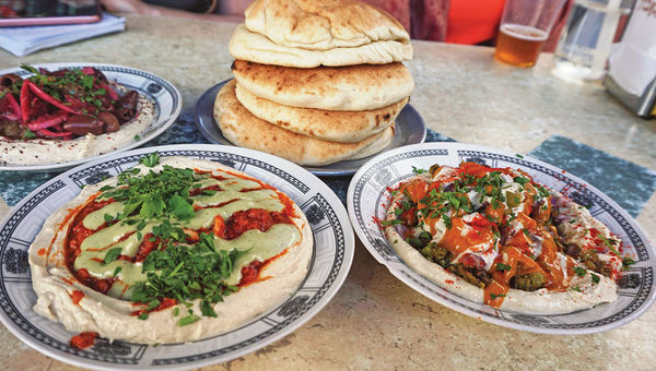 Hummus at Shlomo and Doron, a family-operated spot started in 1937. Hummus at Shlomo and Doron, a family-operated spot started in 1937.
