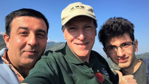 A selfie in Mtskheta with the driver, Dowid Kenkebashvili, left, and guide Tornike Kenkebashvili, right. A selfie in Mtskheta with the driver, Dowid Kenkebashvili, left, and guide Tornike Kenkebashvili, right.