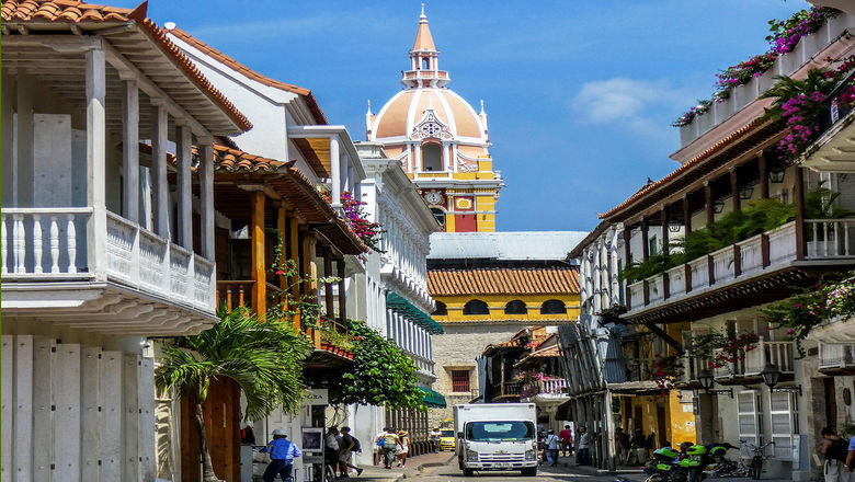 A street in the Colombian city of Cartagena.