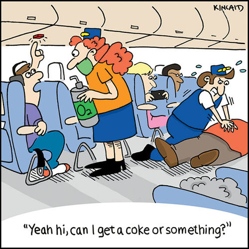 Flying the funny skies with flight attendant's comic strip Flying the funny skies with flight attendant's comic strip