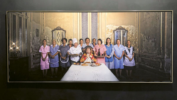 "La ultima cena" (The last supper), a piece by Enrique Rottenberg, hangs in the gallery at FAC. "La ultima cena" (The last supper), a piece by Enrique Rottenberg, hangs in the gallery at FAC.