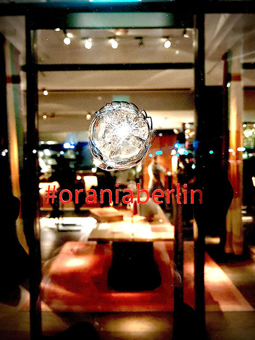 After windows at Orania.Berlin were damaged by protesters, the hotel's managers decided not to repair the panes, but embrace the damage as part of the hotel's history. After windows at Orania.Berlin were damaged by protesters, the hotel's managers decided not to repair the panes, but embrace the damage as part of the hotel's history.