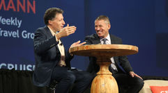 Travel Weekly editor in chief Arnie Weissmann, left, and Andy Stuart, who will be stepping down as Norwegian Cruise Line president and CEO next year, reminisce about the past 30 years in the industry in a CEO Conversation on Nov. 15.