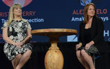 Travel advisors Suzy Schreiner (left), owner of Azure Blue Vacations in Seattle, and Christen Perry, owner of Classic Travel Connection in Birmingham, Ala., presented river cruise executives with potential client opportunities and asked them to sell their river cruise line during Pitch Perfect: Sell the CruiseWorld Audience Live on Friday morning.