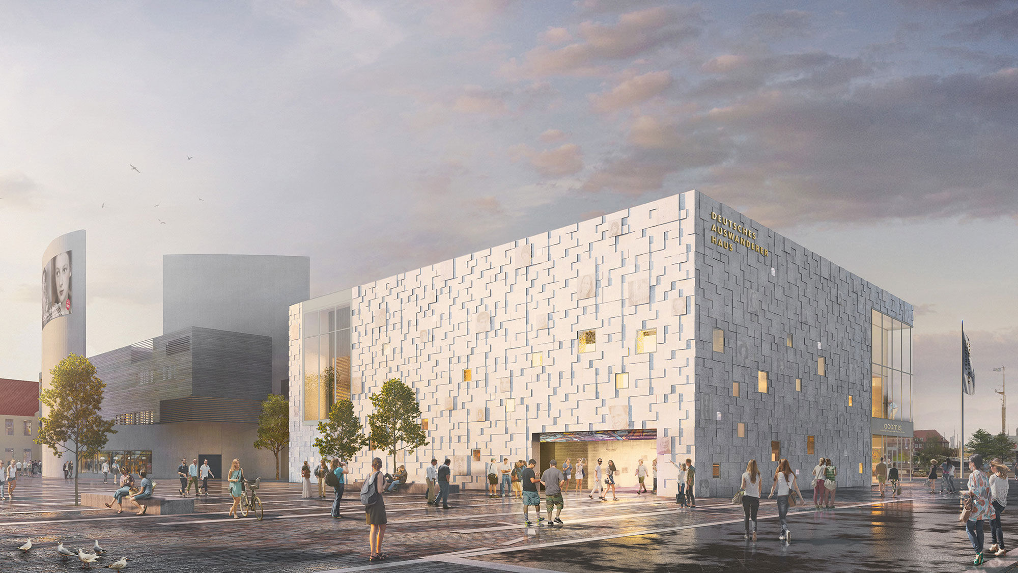 A rendering of the extension of the German Emigration Center in Bremerhaven.