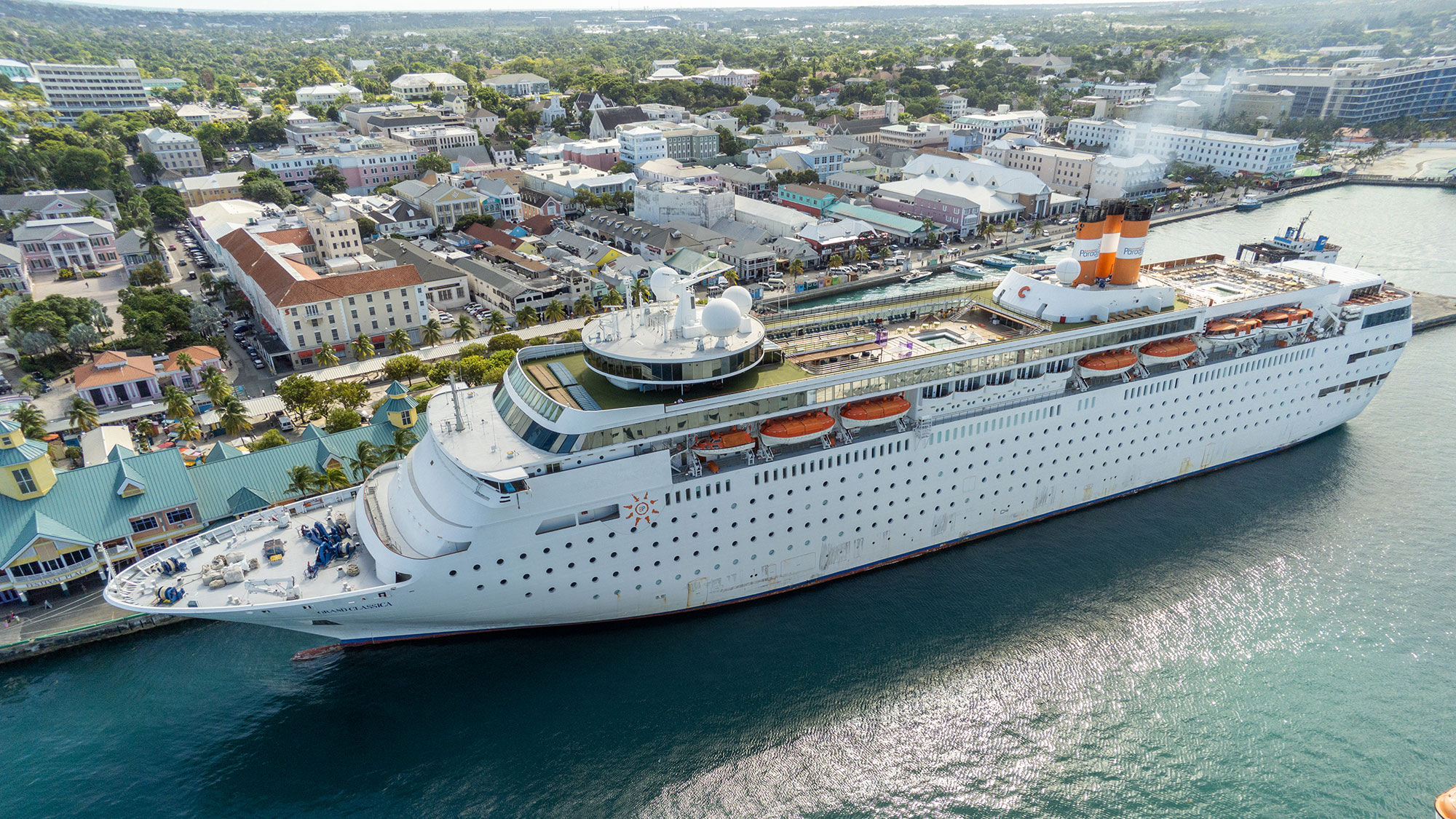 The Grand Classica docked in Nassau.